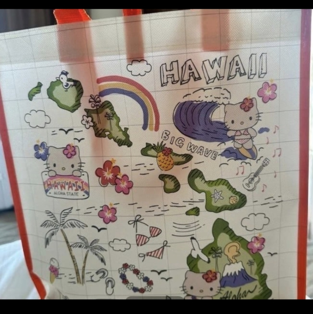 Hawaiian Hello Kitty tote